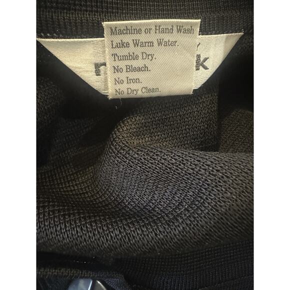 Exclusively Misook Long Ribbed Cardigan Black Duster Pockets Button Plus Size 3X - Picture 9 of 16